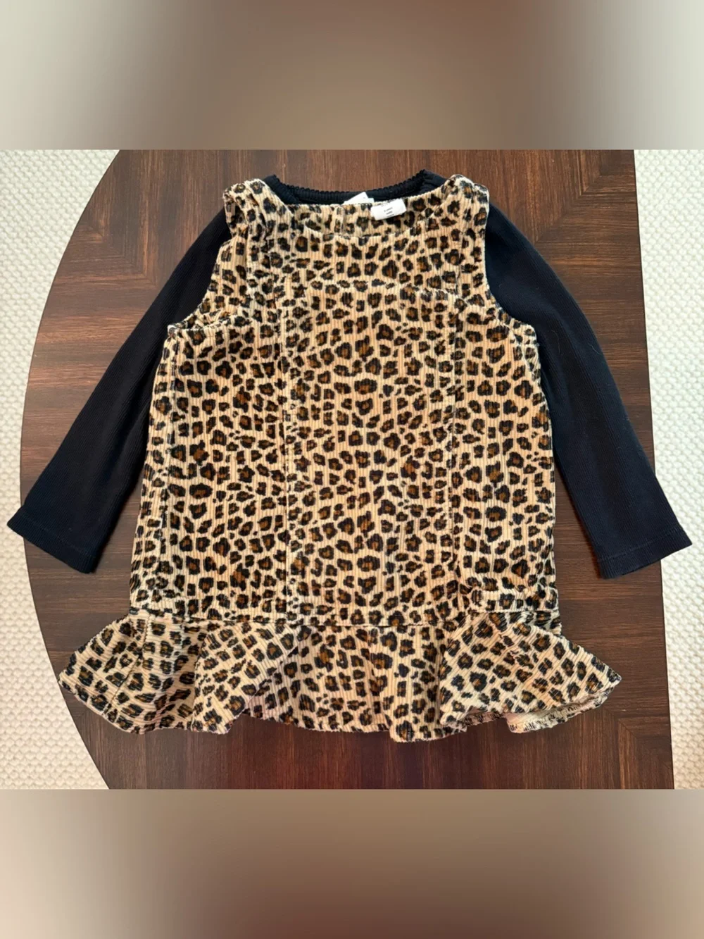 Leopard print corduroy jumper and matching top